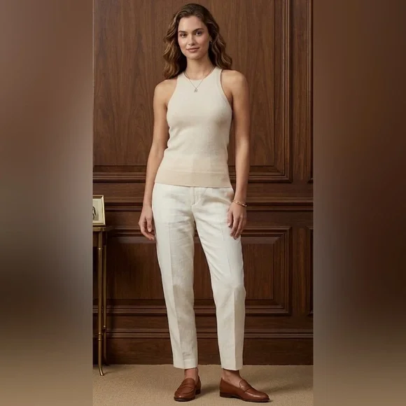 Polo Ralph Lauren Classics Chic Cream Washable Cashmere Tank - Picture 2 of 7